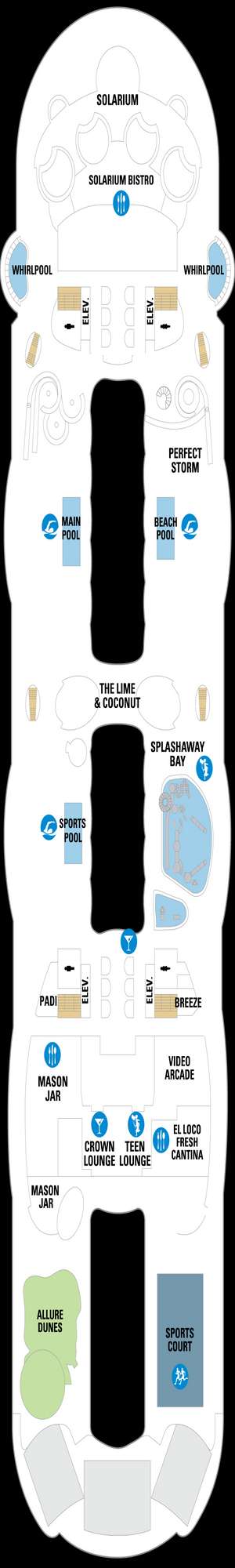 Deck plan for Allure of the Seas