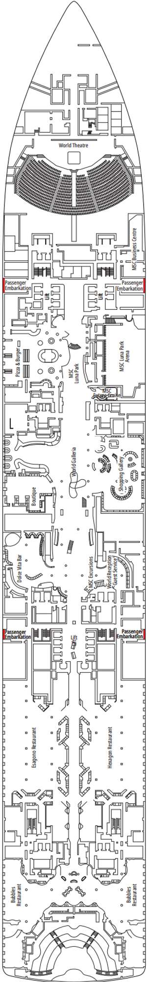 Deck plan for MSC World Atlantic