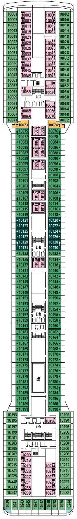 Deck plan for MSC Magnifica