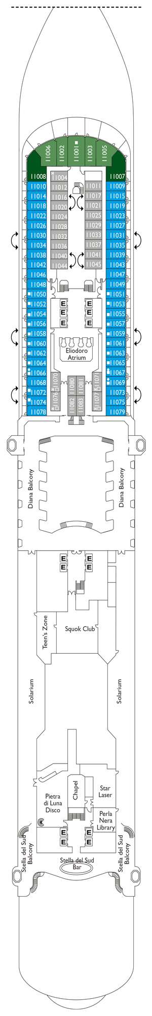 Deck plan for Costa Diadema