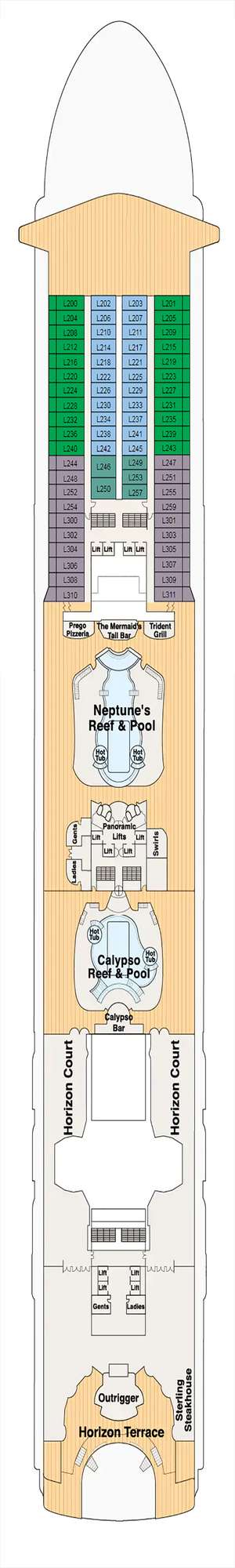 Deck plan for Sapphire Princess