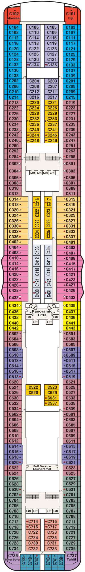 Deck plan for Royal Princess