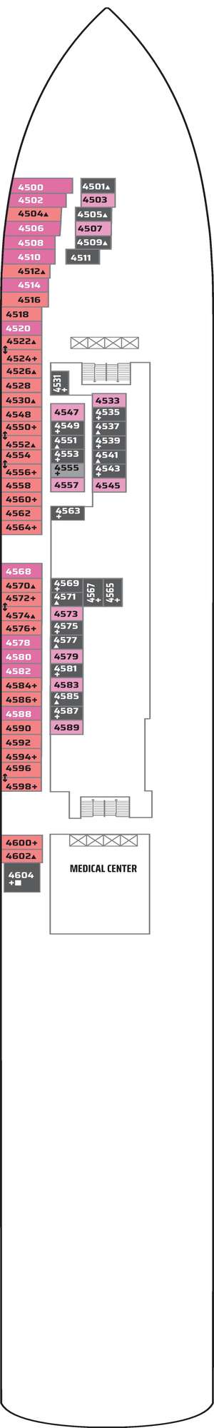Deck plan for Norwegian Jade