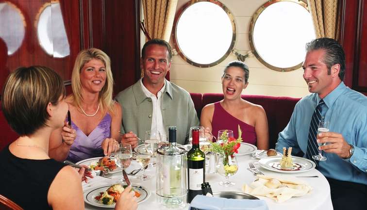 guests at dinner