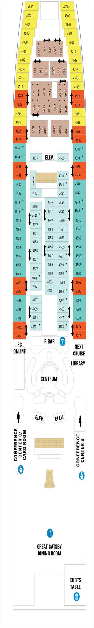 Deck plan for Grandeur of the Seas