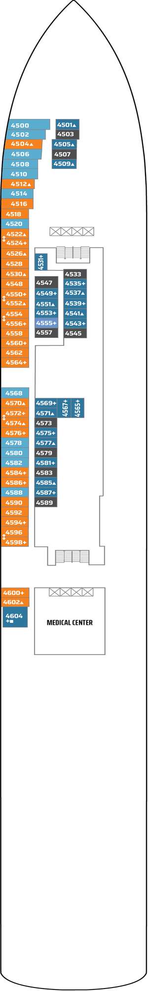 Deck plan for Norwegian Pearl
