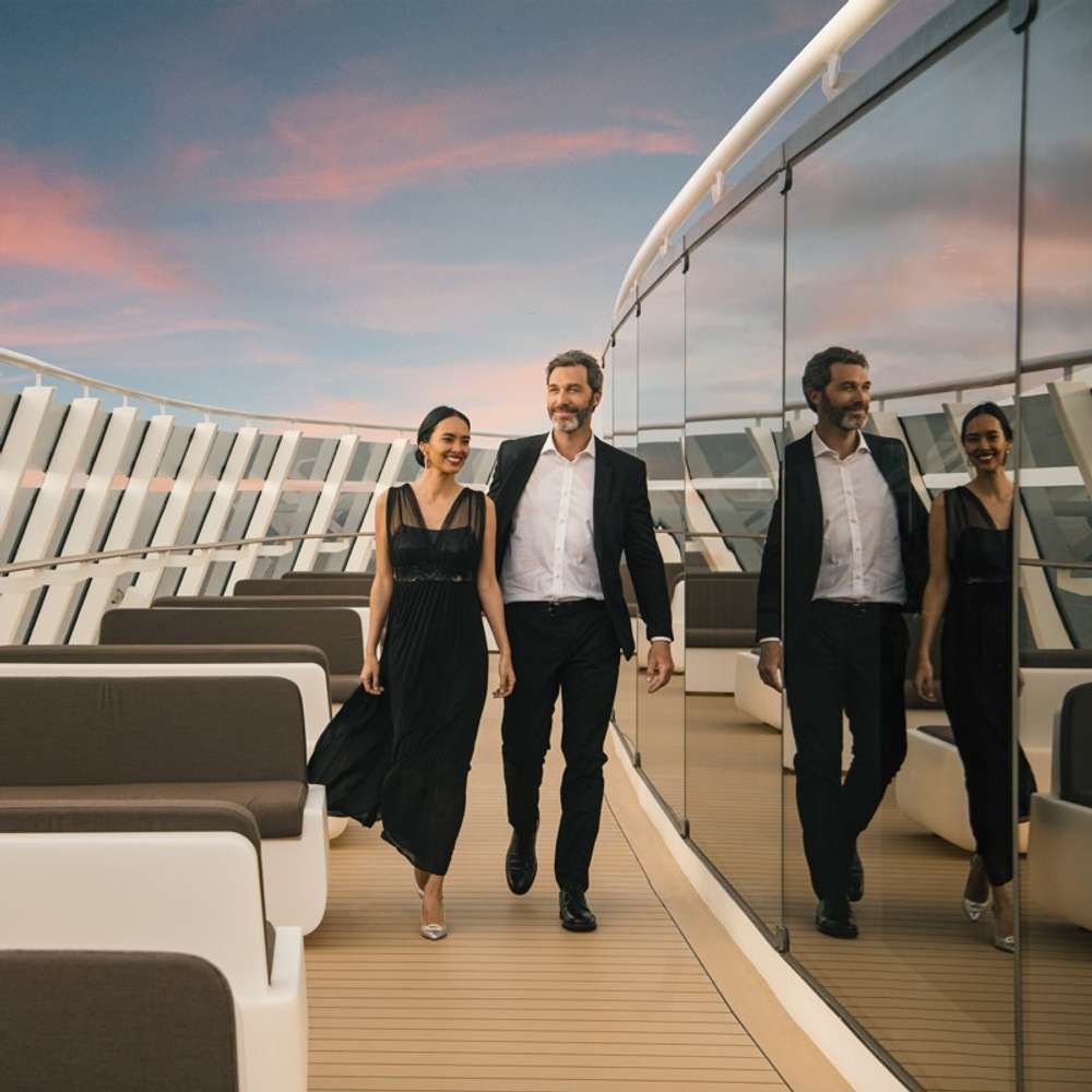 Couple enjoying the MSC Yacht Club