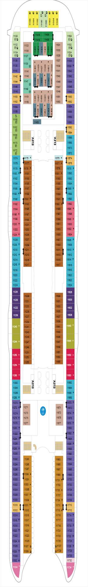 Deck plan for Symphony of the Seas