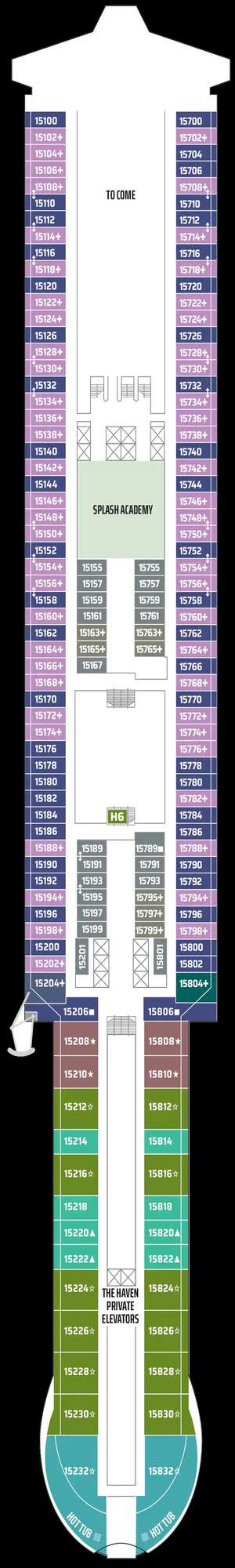 Deck plan for Norwegian Aqua