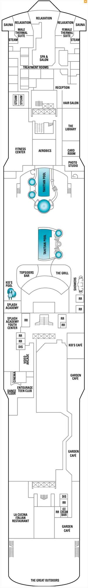 Deck plan for Norwegian Pearl