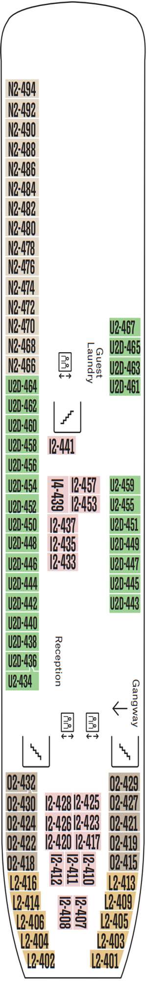 Deck plan for MS Midnatsol