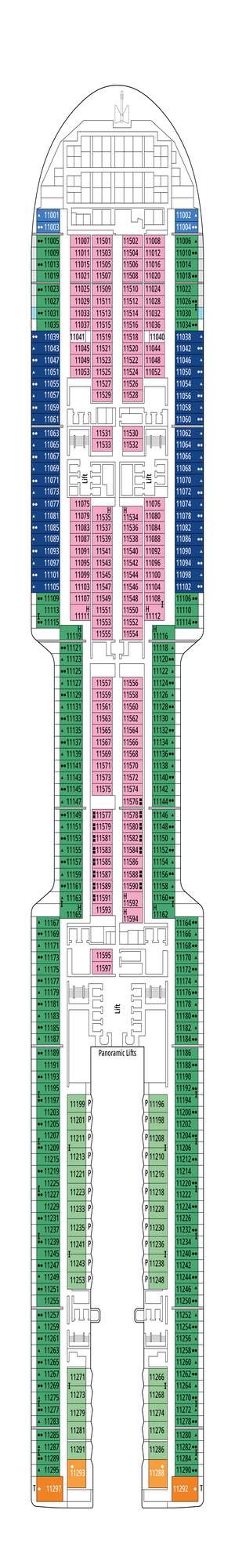 Deck plan for MSC World Asia