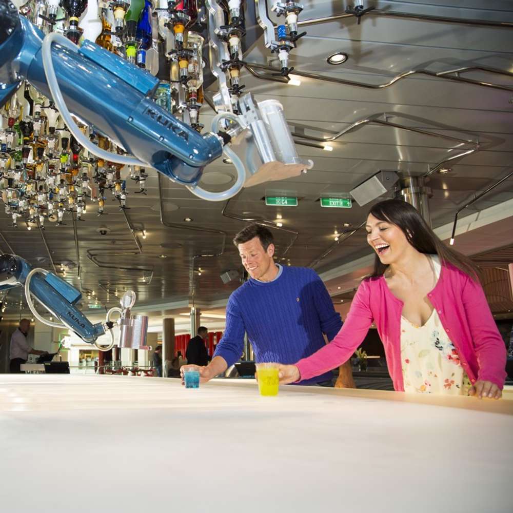 couple enjoying the Bionic Bar
