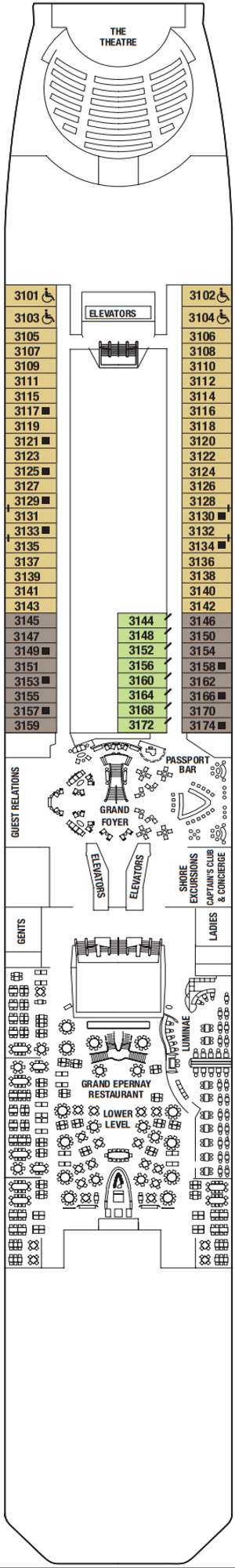 Deck plan for Celebrity Solstice