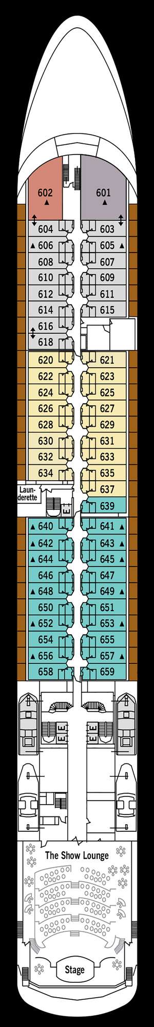 Deck plan for Silver Shadow