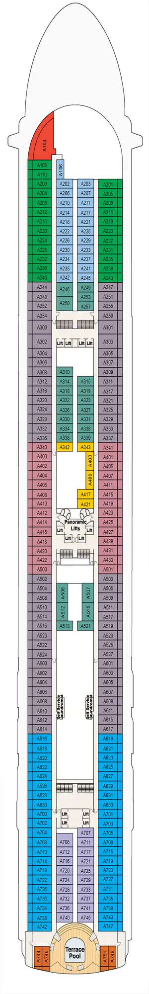 Deck plan for Sapphire Princess