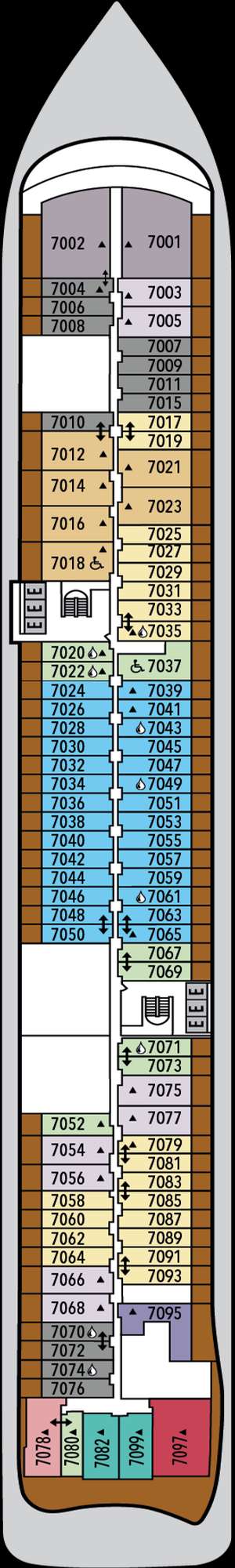 Deck plan for Silver Ray