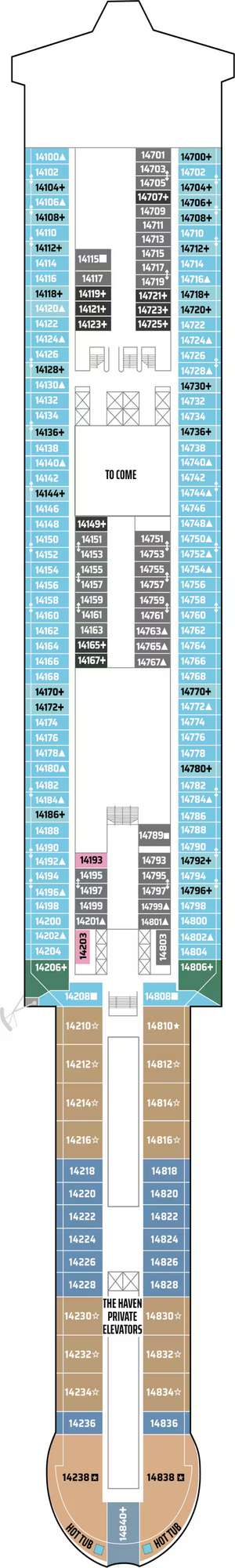 Deck plan for Norwegian Aura