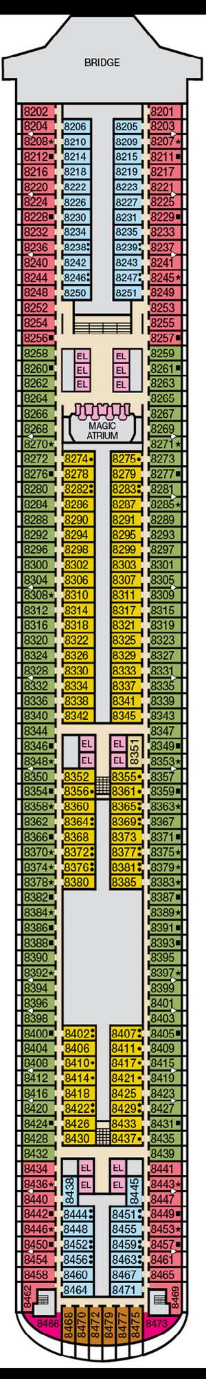 Deck plan for Carnival Magic