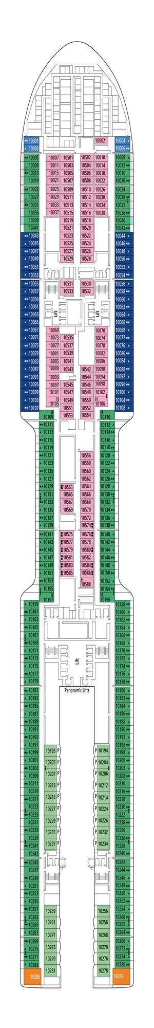 Deck plan for MSC World Asia