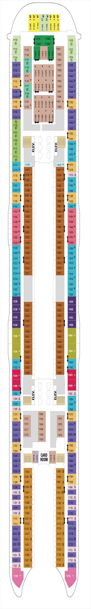 Deck plan for Oasis of the Seas