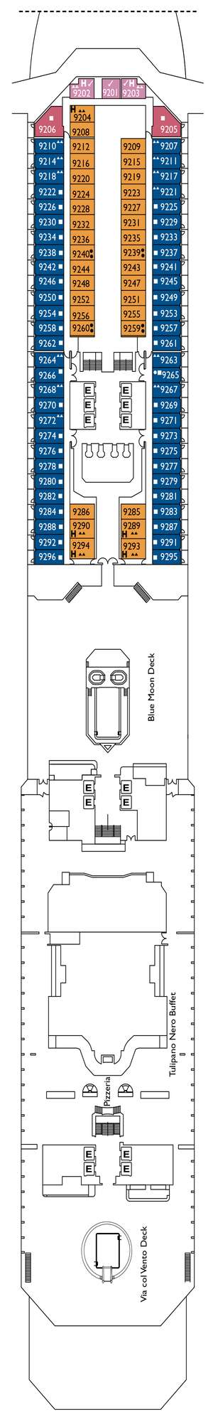 Deck plan for Costa Fascinosa