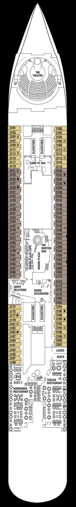 Deck plan for Celebrity Edge