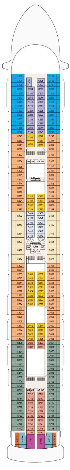 Deck plan for Grand Princess