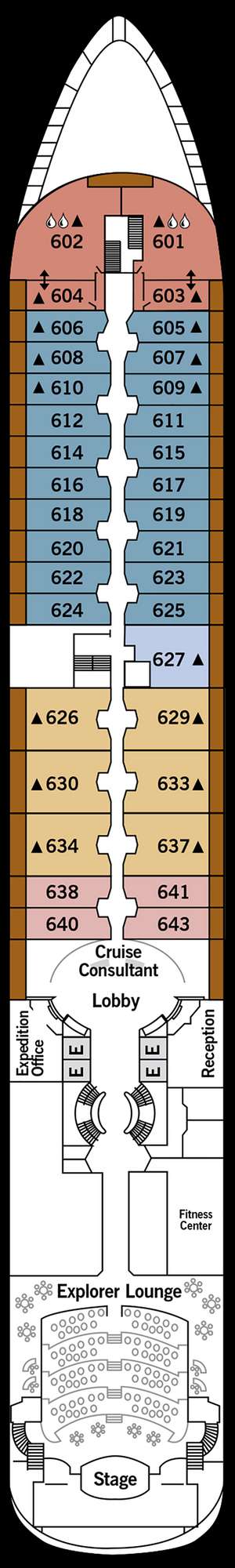 Deck plan for Silver Cloud