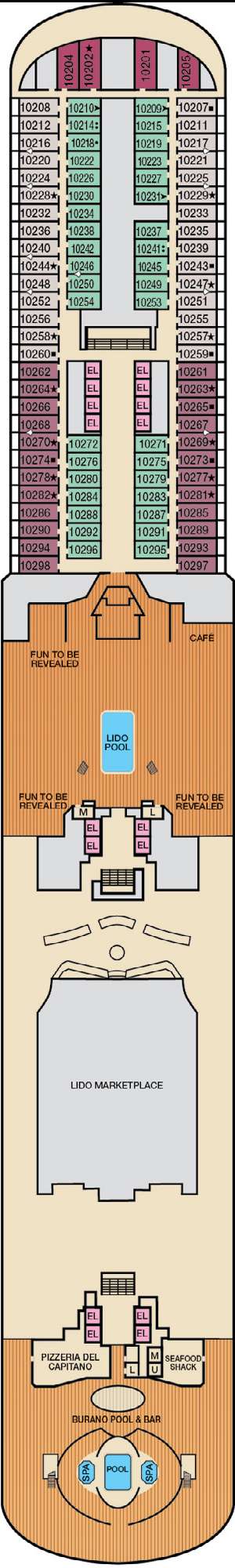 Deck plan for Carnival Venezia