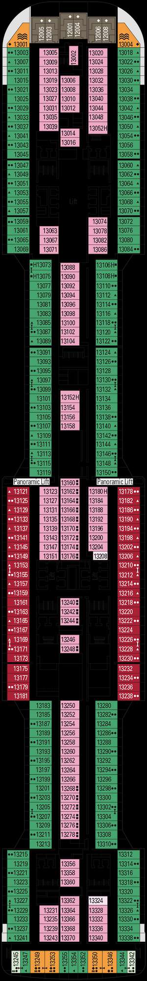 Deck plan for MSC Bellissima