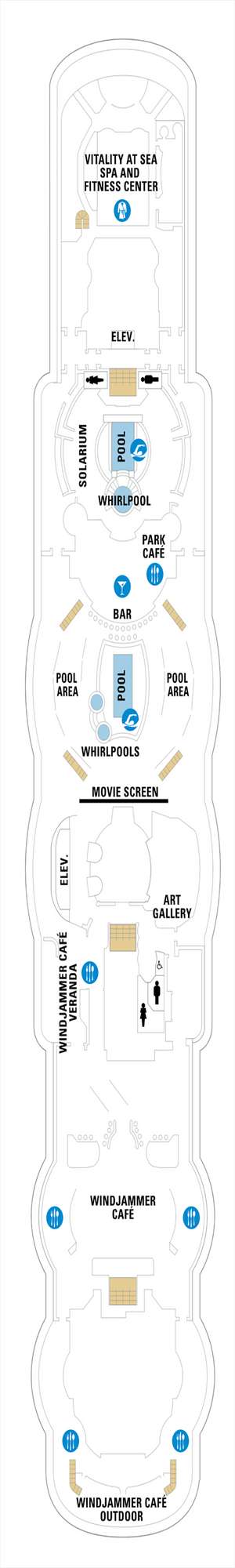 Deck plan for Brilliance of the Seas