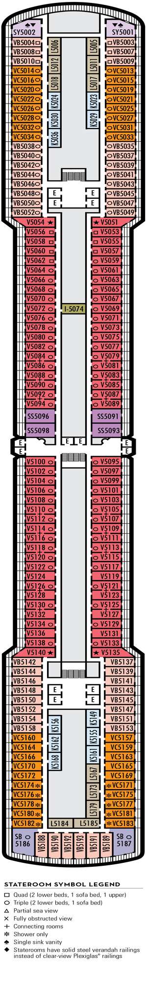 Deck plan for Nieuw Amsterdam