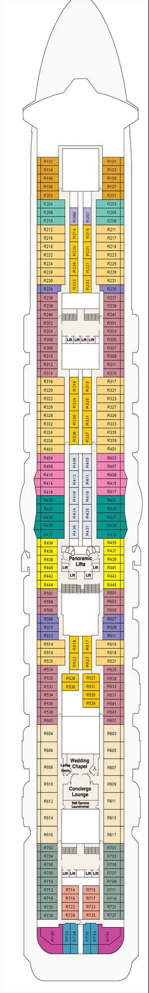 Deck plan for Sky Princess