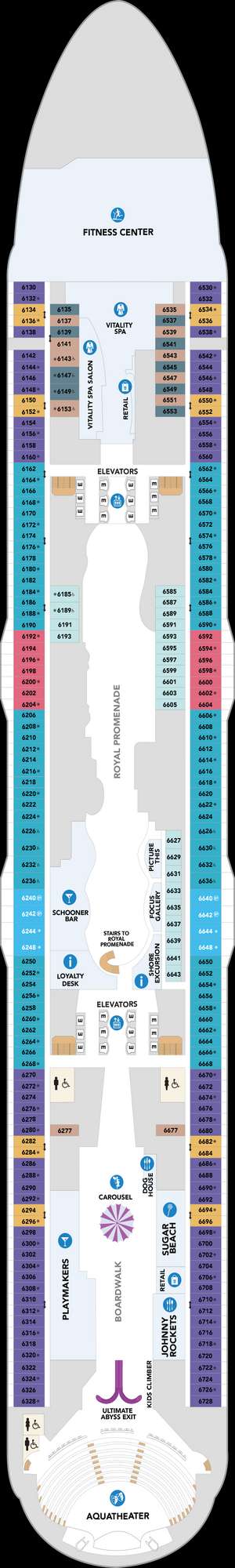 Deck plan for Utopia of the Seas