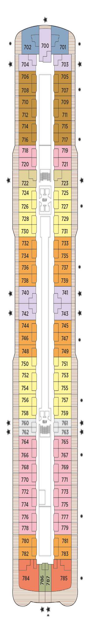 Deck plan for Regent Seven Seas Grandeur