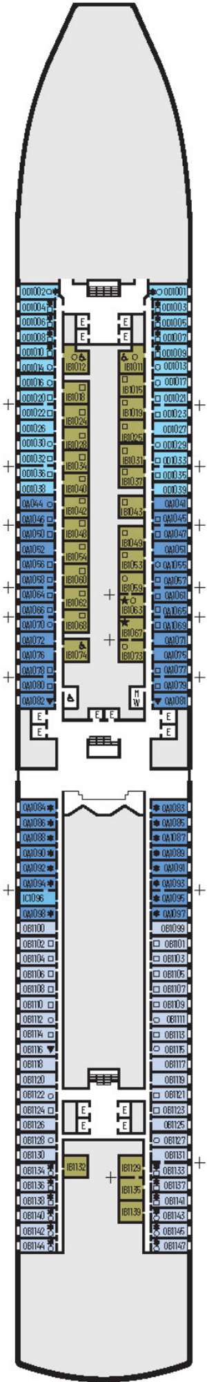 Deck plan for Oosterdam