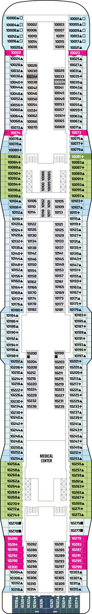 Deck plan for Norwegian Epic