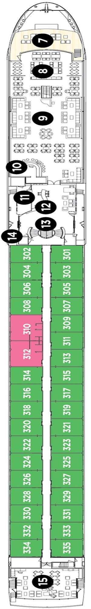 Deck plan for Avalon Expression