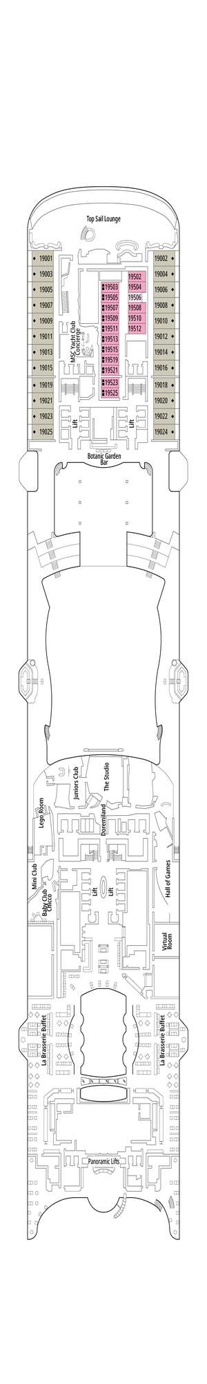 Deck plan for MSC World America