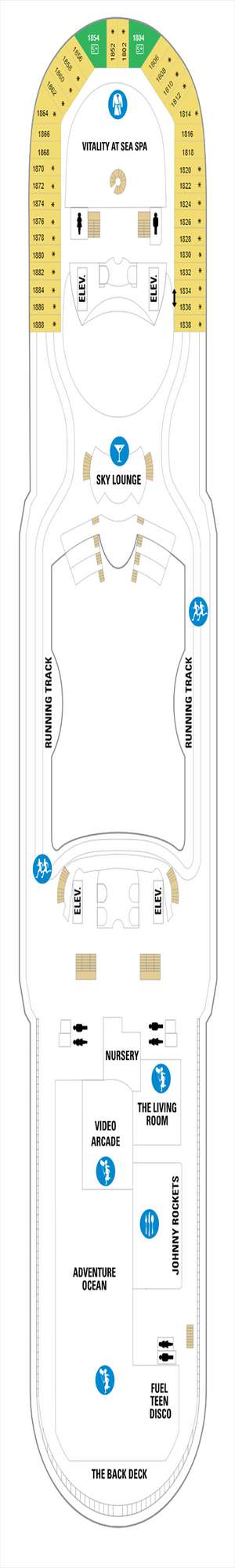 Deck plan for Mariner of the Seas