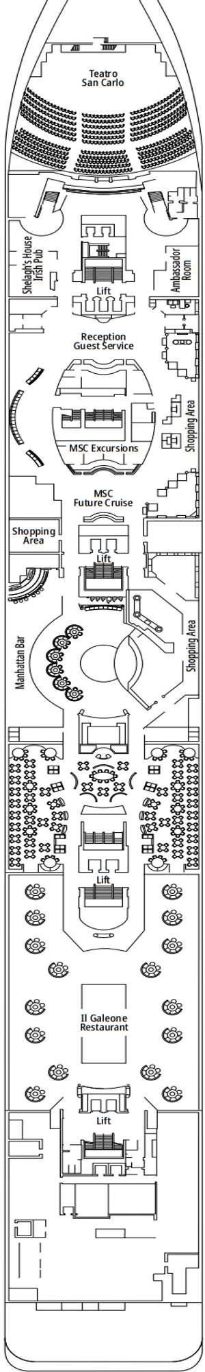 Deck plan for MSC Sinfonia