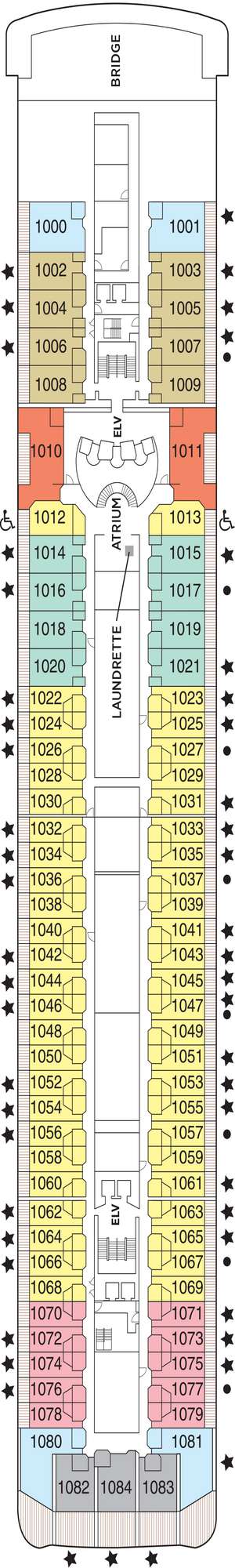 Deck plan for Regent Seven Seas Mariner