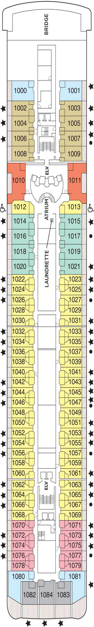 Deck plan for Regent Seven Seas Mariner