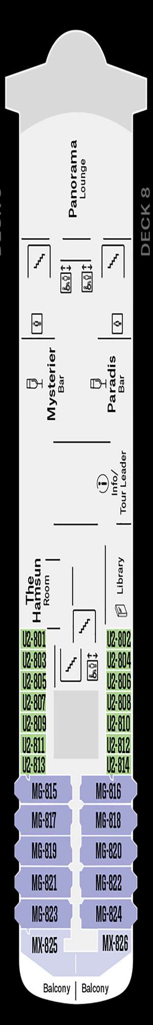 Deck plan for MS Midnatsol