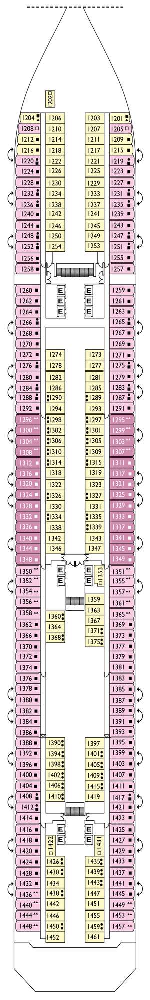 Deck plan for Costa Favolosa