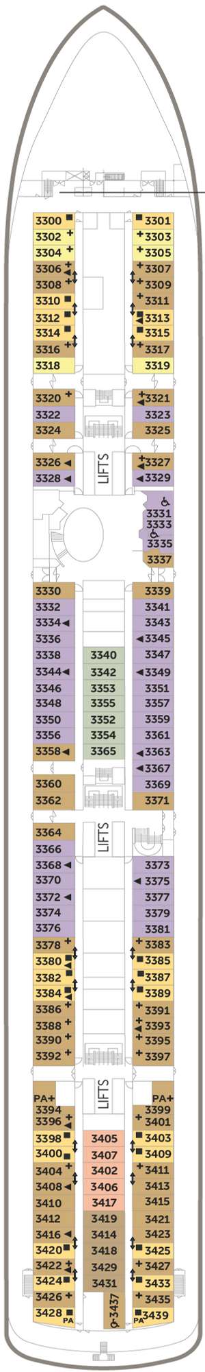 Deck plan for Borealis