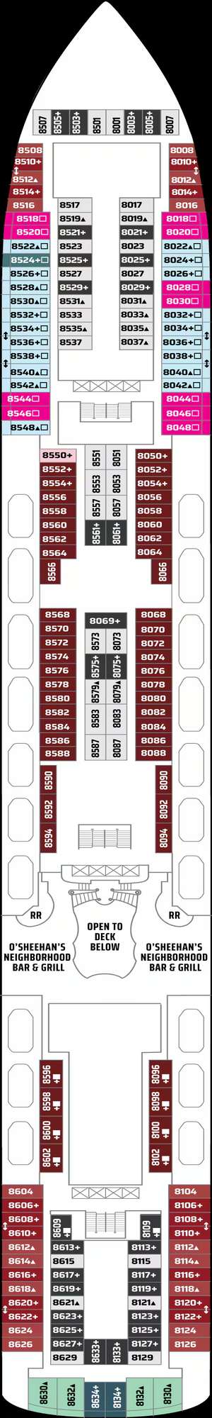 Deck plan for Norwegian Gem