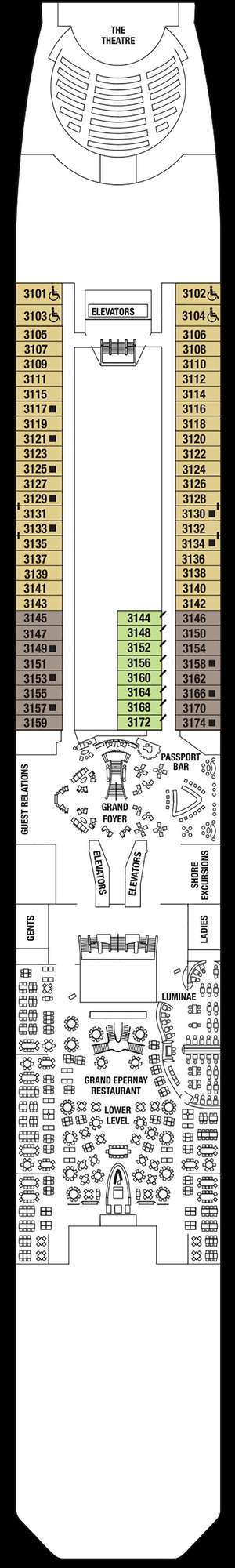 Deck plan for Celebrity Solstice