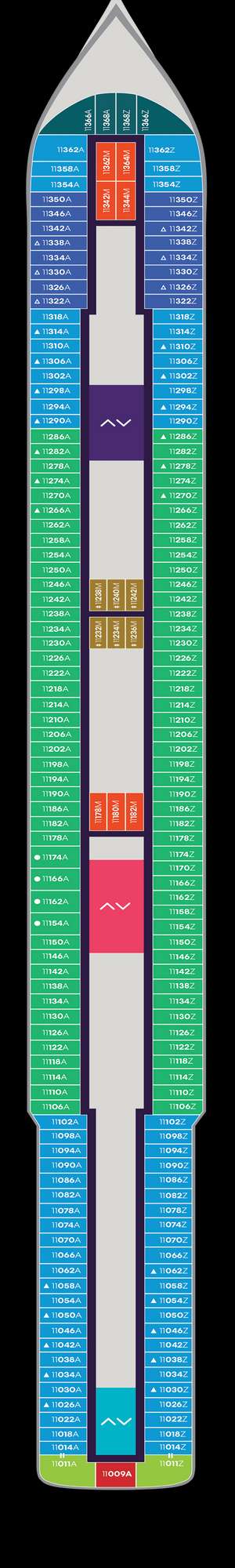 Deck plan for Brilliant Lady